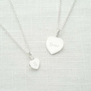 Sterling Silver Sia Personalised Heart Necklace, 3 of 12