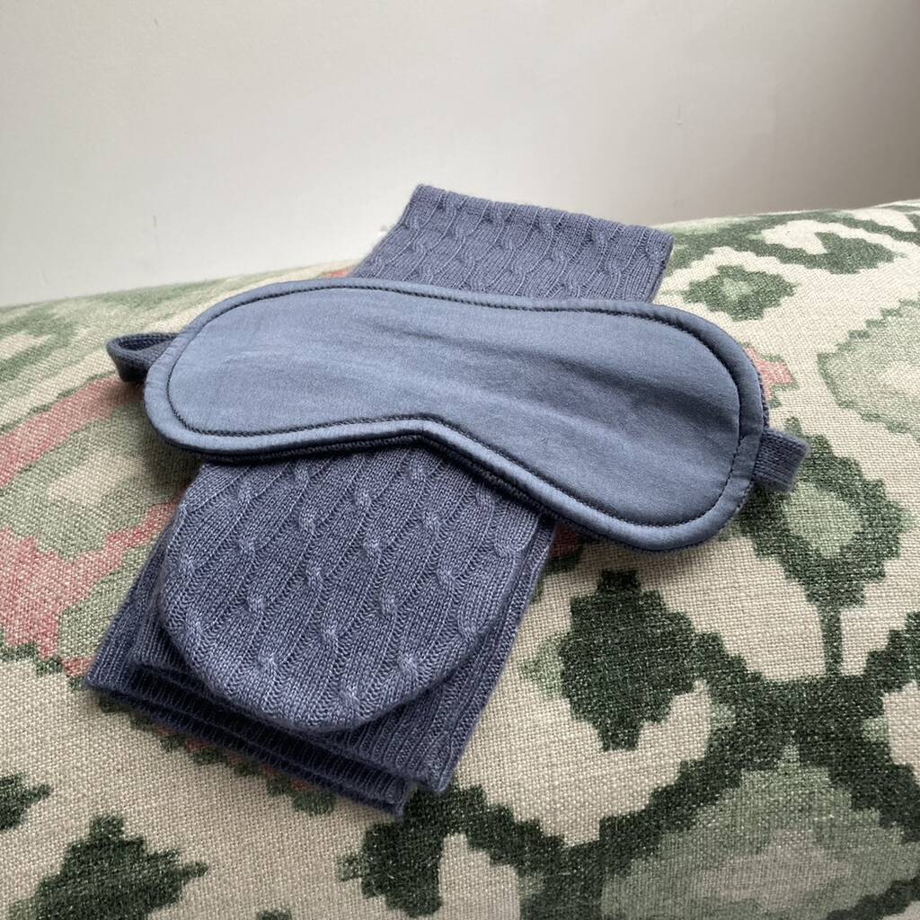 Cashmere Eye Mask And Sock Set, 1 of 6