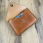 Burnt Tan Personalised Leather Card Wallet, ID Holder, thumbnail 5 of 9