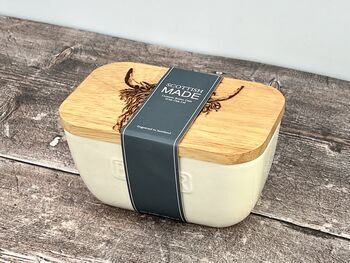 Highland Cow White Butter Dish, 4 of 4