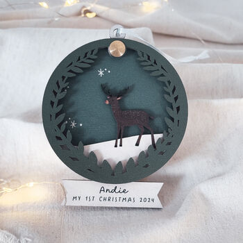 Luxury My First Christmas 2024 Layered Christmas Bauble, 3 of 3