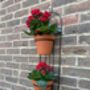 Wall Plant Pot Hanger 70cm Black Metal Garden Wall Planter Holder Bracket, thumbnail 8 of 10