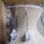 Tea Set Ceramic Silver Plated Drop Earrings, thumbnail 3 of 7