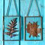 Brass And Glass Copper Leaf Art, thumbnail 2 of 12