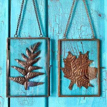Brass And Glass Copper Leaf Art, 2 of 12