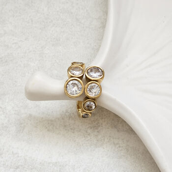 Solitaire Diamond Crossover Ring, 3 of 9