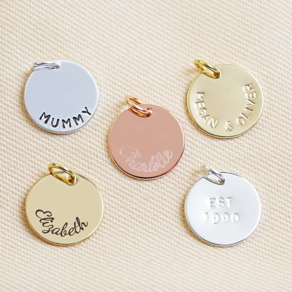 Personalised Disc Charm By Lisa Angel | notonthehighstreet.com