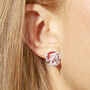 Festive Axolotl Resin Christmas Earrings, thumbnail 2 of 5