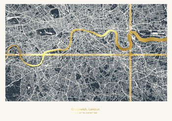 Personalised Metallic London Coordinates Map, 3 of 10