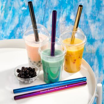 World Cup Party Gift Personalised Metal Drinking Straw, 2 of 2