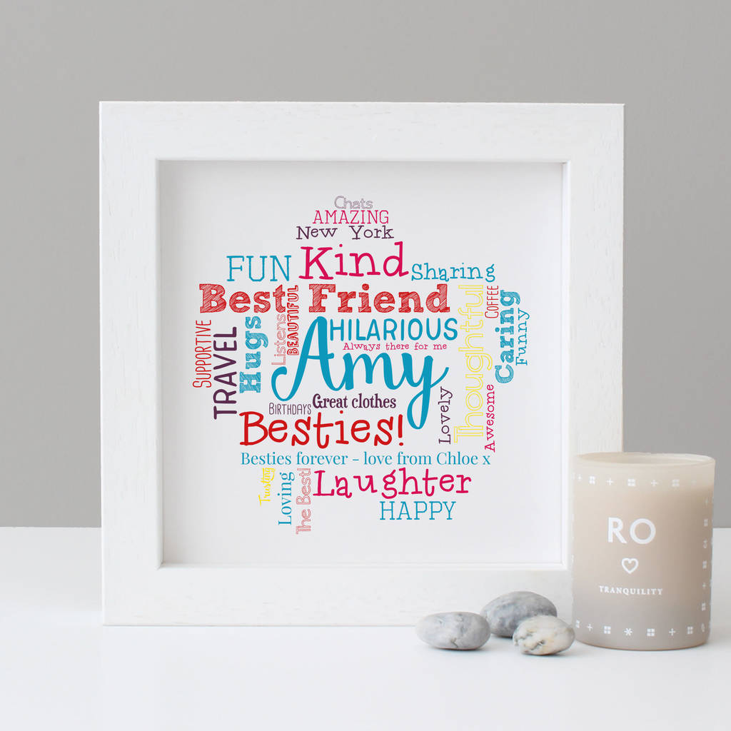 Personalised Friend Word Art Gift By Hope and Love | notonthehighstreet.com