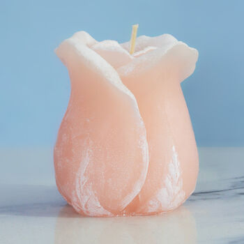 G Decor Elegant Pink Rose Decorative Candle, 3 of 4