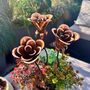 Set Of Three Mini Copper Rose Garden Planter Stakes, thumbnail 2 of 9