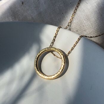 Textured Circle Necklace, 11 of 12