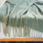 Cosy Green Woven Blanket / Throw 152 X 127cm, thumbnail 2 of 3
