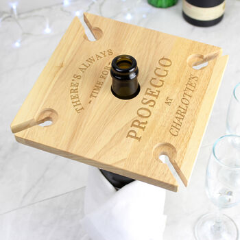 Personalised Prosecco Wine Glasses Holder Bottle Butler, 2 of 5