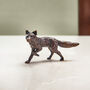 Miniature Bronze Fox Sculpture 8th Anniversary Gift, thumbnail 1 of 11