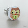 Owls Ceramic Door Knob Cupboard Pull Handle, thumbnail 6 of 7