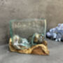 16cm Molten Glass Square Bowl On Teak Root Base, thumbnail 12 of 12