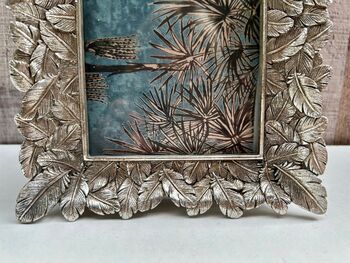 Silver Ornate Leaf Photo Frame 6x4 Portrait / Landscape Gift, 3 of 8