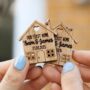 Our First Home Housewarming Keyrings For New Home Owner, thumbnail 1 of 7