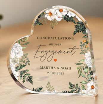 Personalised Engagement Gift – Couple Names And Date Plaque, 2 of 3