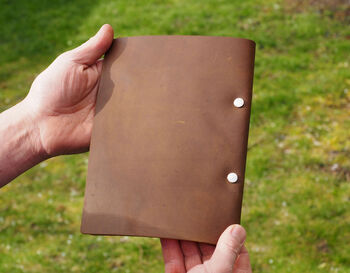 Personalised A5 Refillable Leather Fishing Journal, 4 of 7