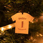 Personalised Football Shirt Christmas Tree Decoration, thumbnail 2 of 3