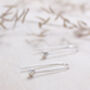 Sterling Silver Disc Ear Threads, thumbnail 2 of 4
