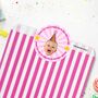 Personalised Party Bag Stickers With Photo And Party Hat, thumbnail 1 of 5