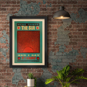Here Comes The Sun Music Poster Print, 3 of 4