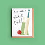 Dad, Daddy Or Grandad Cricket Pun Card, thumbnail 3 of 4