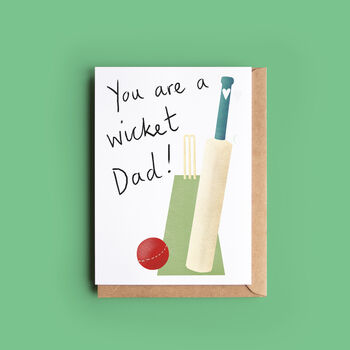 Dad, Daddy Or Grandad Cricket Pun Card, 3 of 4