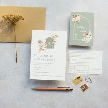 Emily Floral Wedding Invitation, 4 of 5