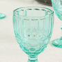 Luxury Turquoise Footed Glass Wine Goblets, thumbnail 4 of 9