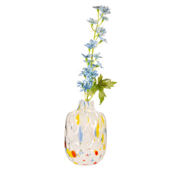 Small Multicoloured Speckled Glass Vase, 3 of 5