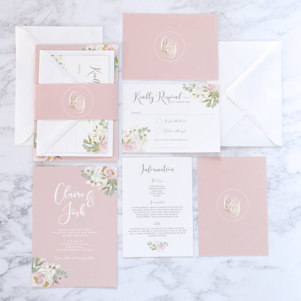 Fl And Gold Silver Copper Wedding Invitation Fl And Gold Silver Copper Wedding Invitation