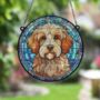 Cavapoo Stained Glass Effect Suncatcher, thumbnail 2 of 3