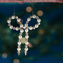 Crystal Pearl Bow Christmas Ornament, thumbnail 1 of 3