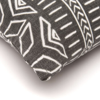 Iman Recycled Cotton Cushion Cover In Charcoal, 4 of 5