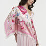 Penelope Story Pink Square Scarf, thumbnail 2 of 4