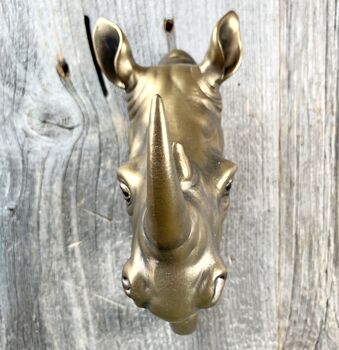 Bronze Rhino Hook Lo105, 3 of 5
