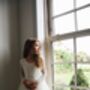 Long Sleeve Flower Girl Dress – Pearl Buttons And Tulle Skirt Ankle Length, Handmade UK, thumbnail 5 of 8