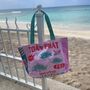 Fairtrade, Recycled Pink Fish, Beach/Tote Bag, Large, thumbnail 1 of 5
