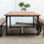 Noralyn Large Dining Table With Bench And Six Stools, thumbnail 7 of 10