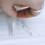 Sterling Silver Feather Drop Earrings, thumbnail 4 of 8
