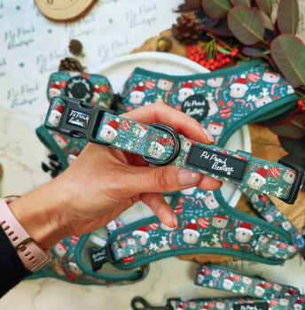 Jolly Bear Christmas Dog Collar, 3 of 8