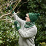 Fair Trade Cable Knit Wool Lined Wristwarmer Gloves, thumbnail 2 of 12