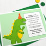 'You're Roarsome' Dinosaur Personalised Birthday Card, thumbnail 2 of 3