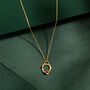 Ruby Gold Vermeil Plated Necklace July Birthstone, thumbnail 3 of 10
